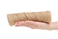 Hank rope in a hand Royalty Free Stock Photo