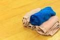 Hankie on wood background. Royalty Free Stock Photo