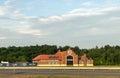 A view of the Capital Region Welcome Center; with a historic Dutch-style building facade, Royalty Free Stock Photo