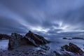 Hannafore point overcast winter sunrise