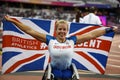 Hannah Cockroft, wheelchair athlete, after winning gold in T34 400m race