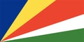 Seychelles flag. Official colors and proportions. Vector simple illustration. Eps icon. Royalty Free Stock Photo