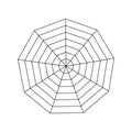 Blank polygon radar chart icon. Radar, spider diagram template. Infographic graph. Spider mesh symbol. v Royalty Free Stock Photo