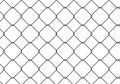 Steel fence wire chain link pattern, endless grid background. Prison wire black mesh, fishnet texture. Basketball hoop net. Royalty Free Stock Photo