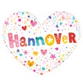 Hannover city in Germany heart shaped