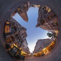 Hannover. Fisheye view of Marktplatz.