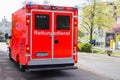 German ambulance stands on street