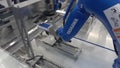 Yaskawa moto mini robot arm on Messe fair in Hannover, Germany