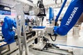 Yaskawa moto mini robot arm on Messe fair in Hannover, Germany