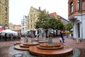 Fountain on the pedestrian street Lister Meile Royalty Free Stock Photo