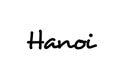 Hanoi city handwritten word text hand lettering. Calligraphy text. Typography in black color