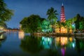 Hanoi city in Vietnam at night