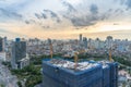 Hanoi skyline view with under construction building at Thanh Cong lake, Ba Dinh district Royalty Free Stock Photo