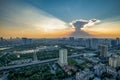 Hanoi sunset - Sunset in the city Royalty Free Stock Photo