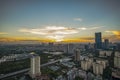 Hanoi sunset - Sunset in the city Royalty Free Stock Photo