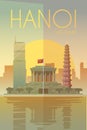 Hanoi. Vector poster.