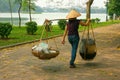 Hawker food vendor in Hanoi Royalty Free Stock Photo