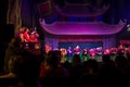 Hanoi, Vietnam - April 16, 2018: Performer at Water puppet theater bow in front of the audience in Hanoi