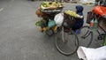 Hanoi, vietnam, circa january 2020: local vendors selling their products on an streetmarket Royalty Free Stock Photo