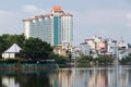 Hanoi, Vietnam - circa September 2015: Apartment buildings in residential area of Hanoi, Vietnam Royalty Free Stock Photo