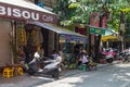 Hanoi, Vietnam - circa September 2015: Shops and streets in residential area of Hanoi, Vietnam Royalty Free Stock Photo