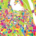 Hanoi, Vietnam, colorful vector map