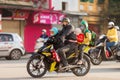 Vietnam, father rides the motorbike with three kids