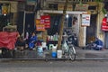 Street Food Stall in Hanoi Old Quarter Royalty Free Stock Photo