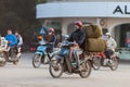 Vietnam, man rides motorbike Royalty Free Stock Photo