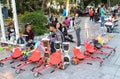 Hanoi, Vietnam - Feb 19, 2107 : Electric scooter or Hoverboard f