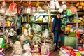 Hanoi, Vietnam - Feb 13, 2018: Street sellers of Hanoi city, Most of the street sellers use bicycle to sell their product like Royalty Free Stock Photo