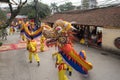 Hanoi, Vietnam - Feb 5, 2017: A traditional spring festival in Trieu Khuc village in Hanoi, Vietnam, with many traditional ancient