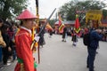 Hanoi, Vietnam - Feb 5, 2017: A traditional spring festival in Trieu Khuc village in Hanoi, Vietnam, with many traditional ancient