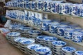 Hanoi, Vietnam - Jan 25, 2015: Pottery products on a shop in Bat Trang ancient ceramic village. Bat Trang village is the oldest an Royalty Free Stock Photo