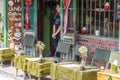 The Old Quarter, The Hanoi Street Train Tracks. Going through the narrow streets Royalty Free Stock Photo