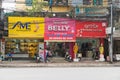 Hanoi, Vietnam - Mar 15, 2015: Exterior view of small fashion shop on Chua Boc street. There are a lot of designer clothes, imita