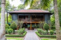 Hanoi, Vietnam - May 28, 2023: The Ho Chi Minh Stilt House, a humble wooden structure on stilts, showcases his simple lifestyle. Royalty Free Stock Photo