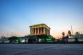 Hanoi, Vietnam - Sep 26, 2016: Ho Chi Minh mausoleum at Ba Dinh square, Hanoi city at sunset