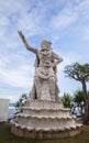 Hanoman statue at Melasti Beach, Bali, Indonesia. Hanoman is a white monkey, a mythological figure in the Ramayana Royalty Free Stock Photo