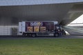 Hanos Truck At The Eyefilm Building At Amsterdam The Netherlands 17-3-2022 Royalty Free Stock Photo