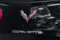 Chevrolet Corvette logo and Corvette sign on black car Royalty Free Stock Photo