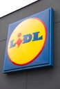 Detail of Lidl store in Hanover, Germany.