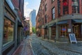 Hanover Street downtown Boston Massachusetts Royalty Free Stock Photo