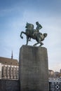 Hans Waldmann Statue at Munsterbrucke sculpted by Hermann Haller in 1937 - Zurich, Switzerland