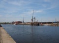 Hansahafen harbour in Luebeck