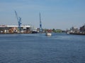 Hansahafen harbour in Luebeck