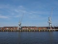 Hansahafen harbour in Luebeck