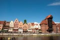 Hanseatic league buildings on Motlawa river - Gdansk, Poland