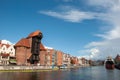 Hanseatic league buildings on Motlawa river - Gdansk, Poland