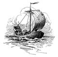 Hanseatic Ship, vintage illustration